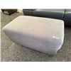 Image 1 : Gray Upholstered Storage Ottoman with Hinged Lid