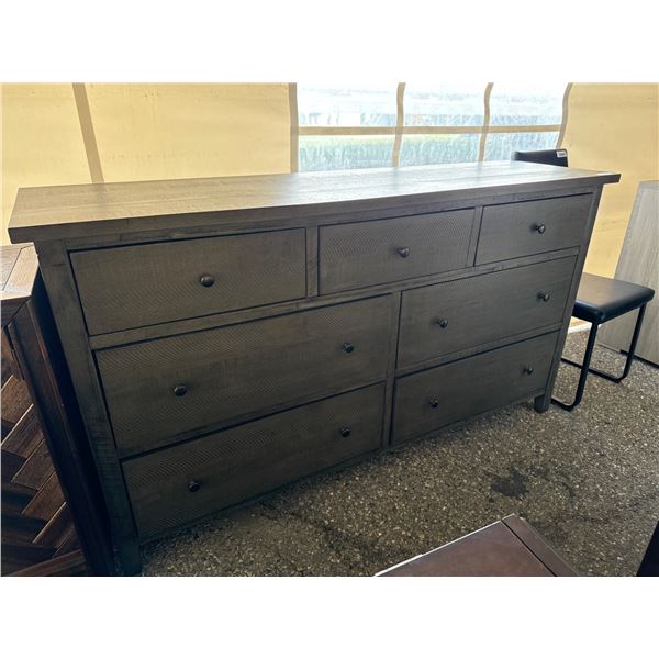 8-Drawer Wooden Dresser With Grey Finish