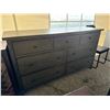 Image 1 : 8-Drawer Wooden Dresser With Grey Finish