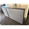 Image 2 : Gray and White 6-Drawer Dresser with Glossy Front Panels