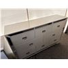 Image 3 : White Mirrored eight Drawer Dresser with Metal Handles