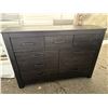 Image 1 : Black Barnwood style 9-Drawer Wooden Dresser With Metal Handles