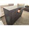 Image 4 : Black Barnwood style 9-Drawer Wooden Dresser With Metal Handles