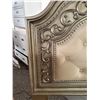 Image 3 : Tufted Upholstered Wooden Queen Headboard with Ornate Frame Design