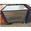 Image 1 : 2-Drawer Wooden Nightstand with Gray Wood Finish