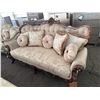 Image 2 : Wooden-Framed Sofa with Button Tufting and Decorative Cushion Set