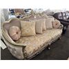 Image 3 : Diana Sofa and matching Loveseat set with Ornamental Detailing includes all decor pillows