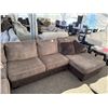 Image 4 : Sectional Sofa with Brown Upholstery , U shaped with Chaise Lounge and Complementary Throw Pillows
