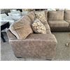Image 5 : Sectional Sofa with Brown Upholstery , U shaped with Chaise Lounge and Complementary Throw Pillows