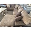 Image 6 : Sectional Sofa with Brown Upholstery , U shaped with Chaise Lounge and Complementary Throw Pillows