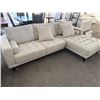 Image 3 : Modern Sectional Sofa with Tufted Cushion Design and Chaise Lounge