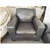 Image 3 : Two-Piece Gray Leather Sofa and Armchair living room set
