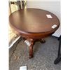 Image 1 : Round Wooden Pedestal Table with Tripod Base