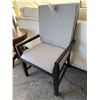 Image 2 : Gray Fabric Chair With Black Wooden Frame