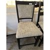 Image 1 : Modern Black Wooden Frame Chair with Fabric Upholstery