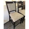 Image 2 : Modern Black Wooden Frame Chair with Fabric Upholstery