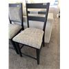 Image 1 : Upholstered Wooden Dining Chairs in Black Finish