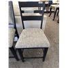 Image 2 : Upholstered Wooden Dining Chairs in Black Finish