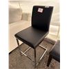 Image 2 : Black Upholstered Metal Frame Bar Stool with High Back