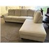Image 4 : Sectional Sofa With Chaise in Neutral Fabric Upholstery
