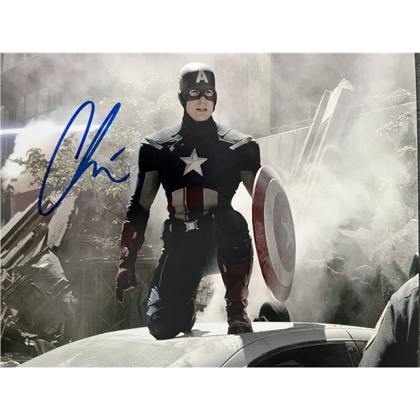 Captain America Chris Evans signed photo