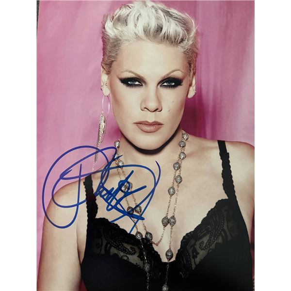 Singer Pink signed photo