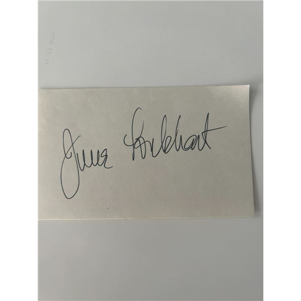 Lassie June Lockhart original signature