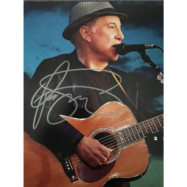 Singer Paul Simon signed photo