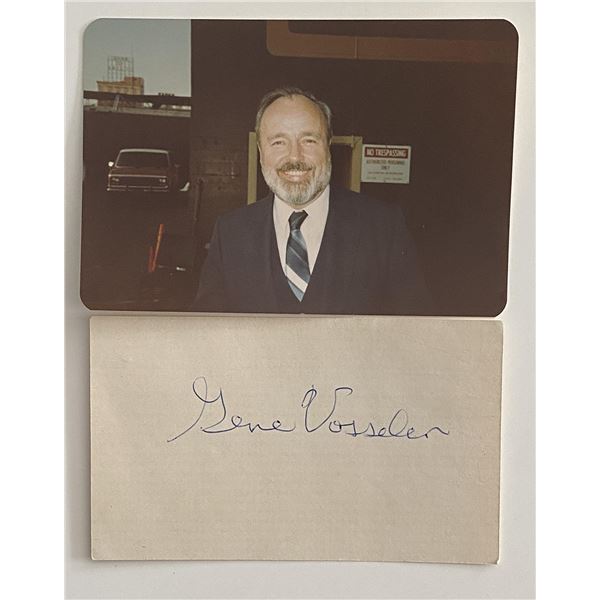 E. Gene Vosseler original signature with photo