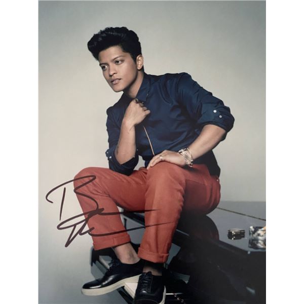 Bruno Mars signed photo