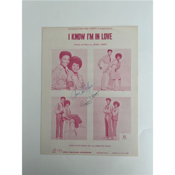 Chee-Chee and Peppy I Know I'm in Love signed sheet music