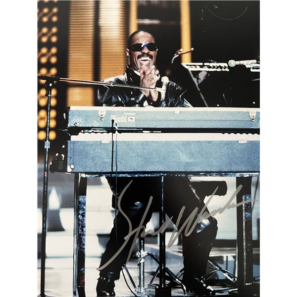 Stevie Wonder signed photo