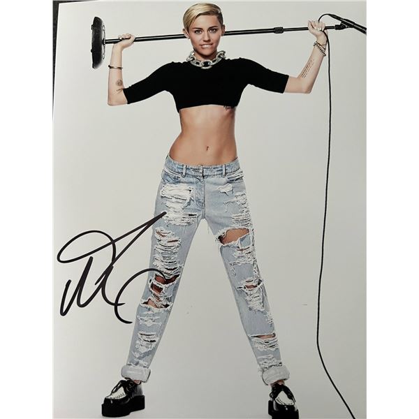 Miley Cyrus signed photo