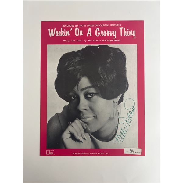 Workin' on a Groovy Thing Patti Drew signed sheet music