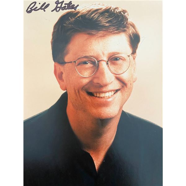 Microsoft founder Bill Gates signed photo