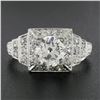 Image 3 : Antique Classic Art Deco Platinum 1.64 ctw GIA Old Diamond Pyramid Engagement Ri