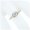 Image 3 : Antique 14k Gold 0.54 ctw GIA European Diamond Solitaire Filigree Engagement Rin