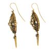 Image 4 : Antique Victorian 14k+ Gold Cultured Pearl Blue Enamel Drop Dangle Earrings