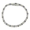 Image 7 : New 18k White Gold 12.26 ctw Top Quality Diamond & Sapphire Tennis Line Bracelet