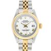 Image 2 : Rolex Ladies 2 Tone Yellow Gold & Stainless Steel White Roman 26MM Oyster Perpet