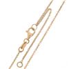 Image 1 : New 14K Rose Gold Emerald Cut Channel Set Blue Topaz Solitaire Pendant & Chain