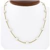Image 1 : 14k Yellow Gold Baroque White Pearl by the Yard 17" Cable Chain Station Necklace