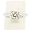 Image 1 : Vintage 14k White Gold 0.83 ctw I VVS2 Round Brilliant Cut Diamond Solitaire Rin