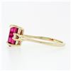 Image 6 : Vintage 14k Gold 2.20 ctw Emerald Pink Tourmaline Ring w/ Round Diamond Accents