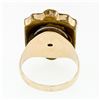 Image 6 : Antique Victorian Etched GF Carved Agate Cameo Solitaire Ring w/ 10k Gold Shank