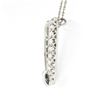 Image 5 : Vintage 14K Gold 1.26 ctw Round Baguette Diamond Large Open Heart Pendant & Chai