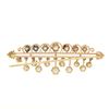 Image 4 : Vintage Victorian Revival 14k Rosy Gold 3.26 ctw Round Diamond Dangle Pin Brooch