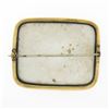 Image 3 : Antique 14k Gold Detailed Hand Painted Boat Scene w/ Engraved Frame Pin Brooch