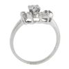 Image 6 : Vintage Solid 14k White Gold 0.45 ctw Round Solitaire Diamond w/ Flame Ring