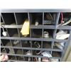 Image 2 : Metal 72 Pigeon Hole Cabinet 34'' x 12'' x 42'' h with Battery